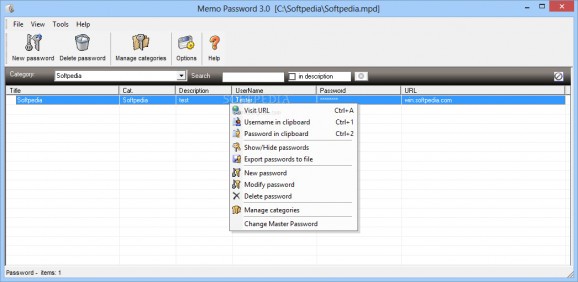Memo Password screenshot