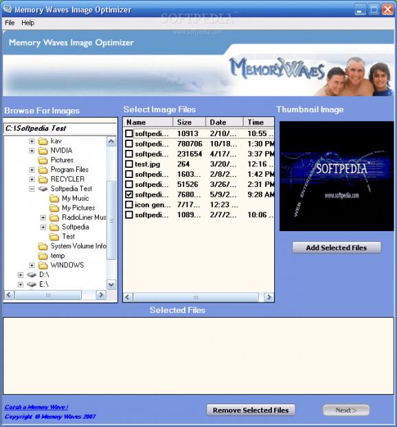 Memory Waves Image Optimizer screenshot