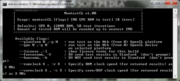 MemtestCL screenshot