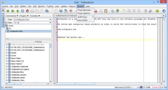 Menu Editor for jEdit screenshot