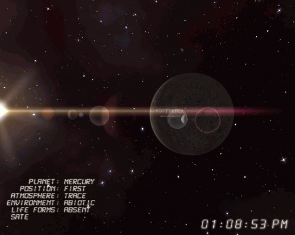 Mercury 3D Space Survey Screensaver screenshot