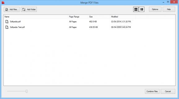 Merge PDF Files screenshot