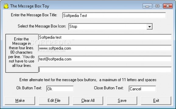 Message Box Toy screenshot