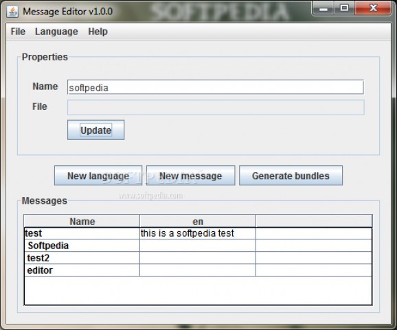 Message Editor screenshot