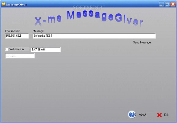MessageGiver screenshot