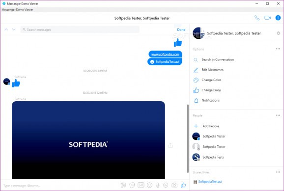 Messenger Demo Viewer screenshot