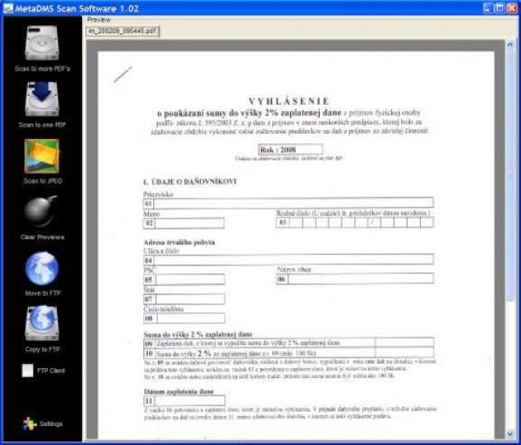 MetaDMS Scan Software screenshot