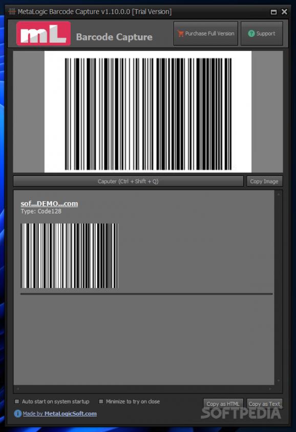 MetaLogic Barcode Capture screenshot