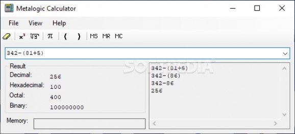 Metalogic Calculator screenshot