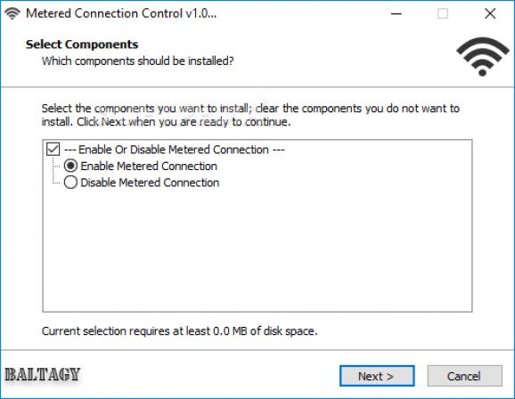 Metered Connection Control screenshot
