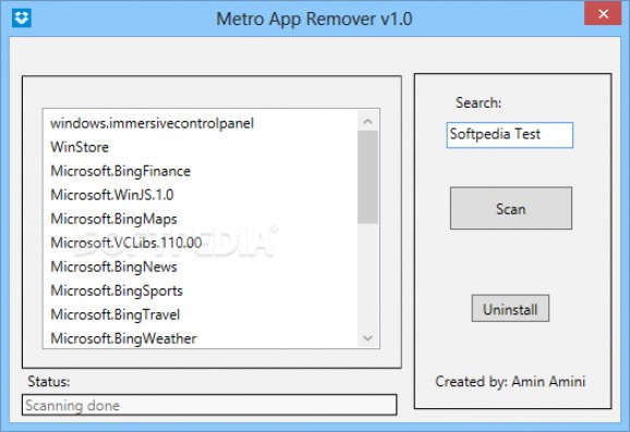 Metro App Remover screenshot