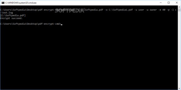 Mgosoft PDF Encrypt Command Line screenshot
