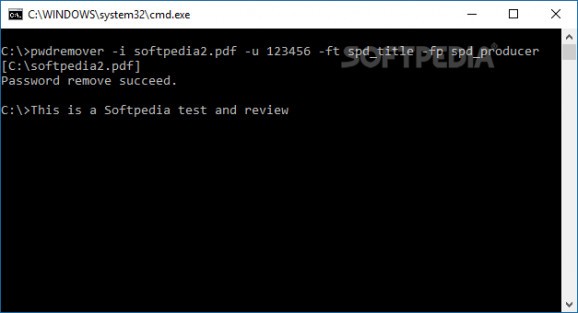 Mgosoft PDF Password Remover Command Line screenshot