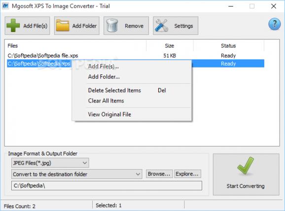 Mgosoft XPS To Image Converter screenshot