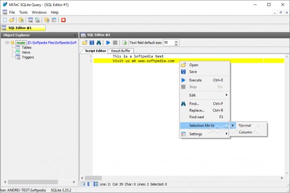 MiTeC SQLite Query screenshot