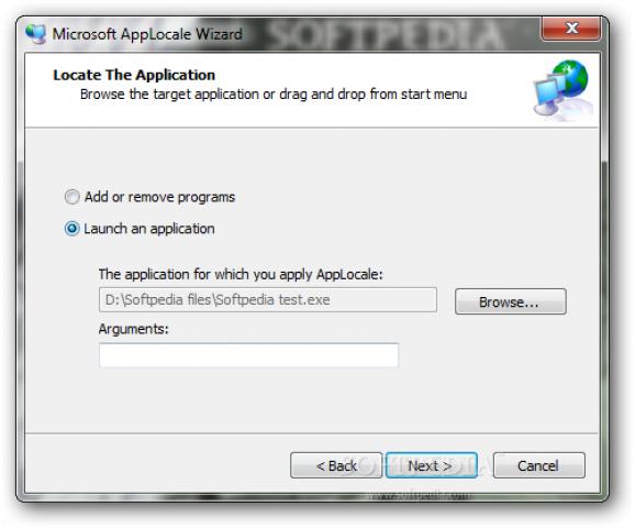 Microsoft AppLocale screenshot