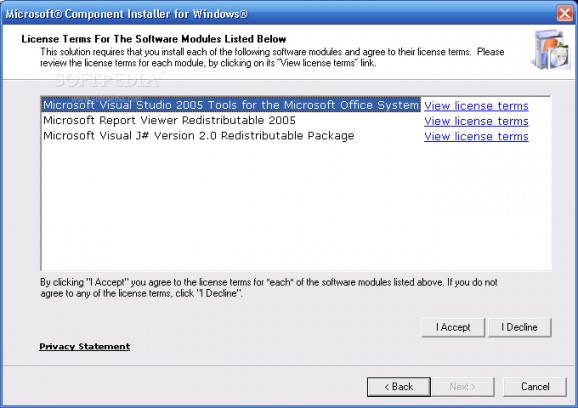 Microsoft Component Installer Software Development Kit screenshot