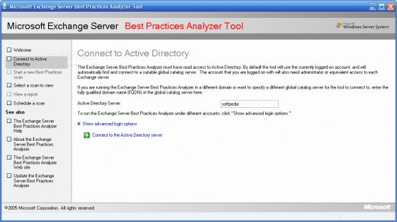 Microsoft Exchange Server Best Practices Analyzer Tool screenshot