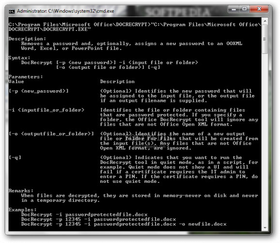 Microsoft Office Document Recrypt Tool screenshot