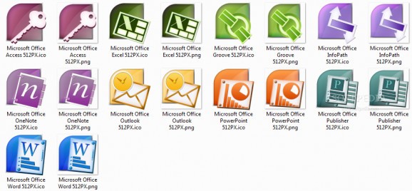Microsoft Office Icon Suite screenshot