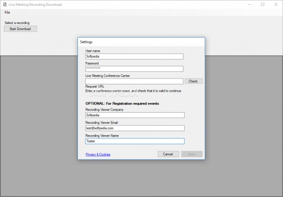 Microsoft Office LiveMeeting Recording Exporter screenshot