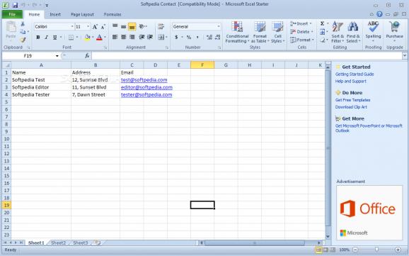 Microsoft Office Starter 2010 screenshot