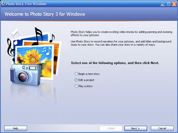 Microsoft Photo Story screenshot