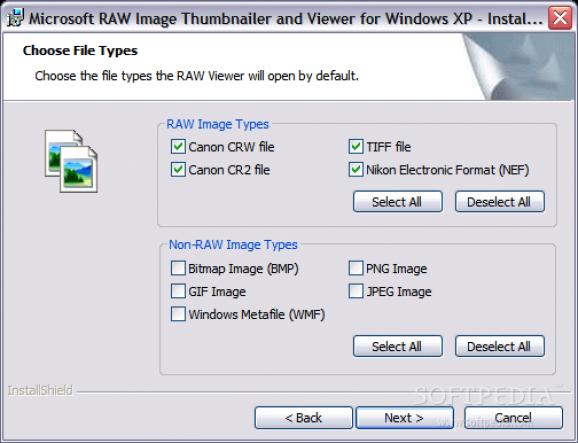 MS RAW Image Thumbnailer and Viewer Powertoy screenshot