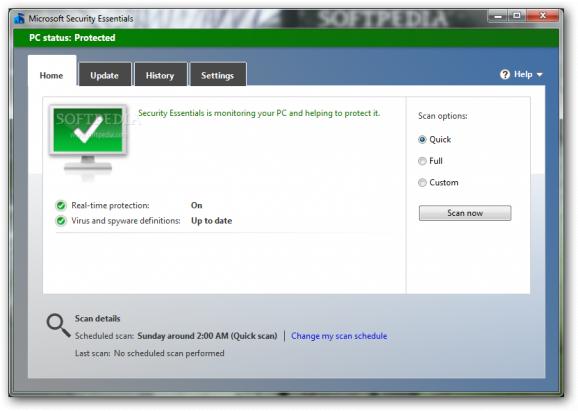 Microsoft Security Essentials - MSE screenshot
