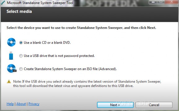 Microsoft Standalone System Sweeper Tool screenshot
