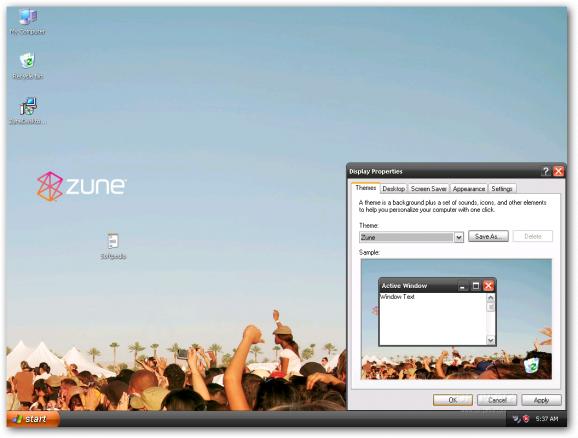 Microsoft Zune Theme for WinXP screenshot