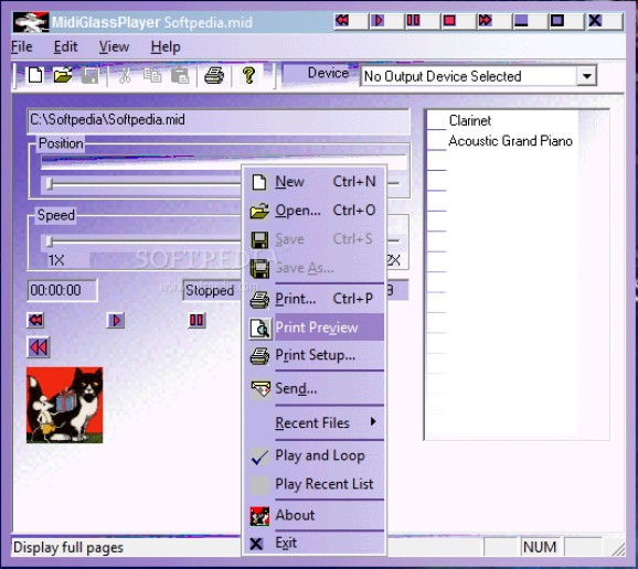 MidiGlass Player screenshot