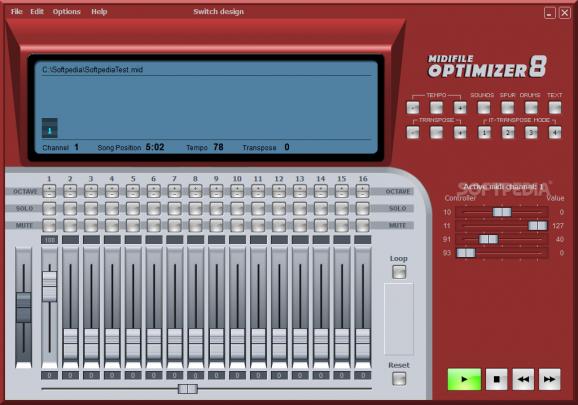 Midifile Optimizer screenshot