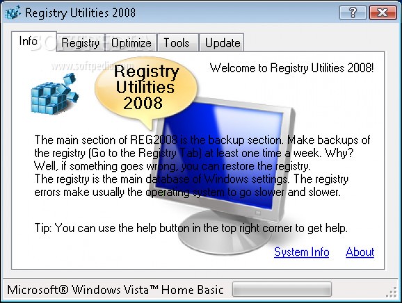 Registry Utilities 2008 screenshot