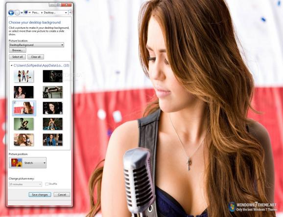 Miley Cyrus Windows 7 Theme screenshot