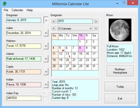 Millennia Calendar Lite screenshot
