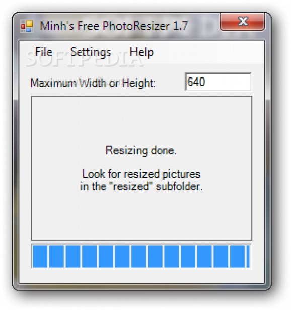 Minh's Free PhotoResizer screenshot