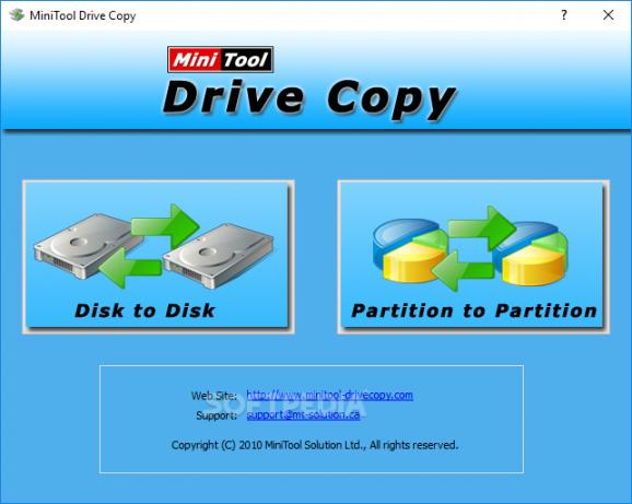 MiniTool Drive Copy screenshot