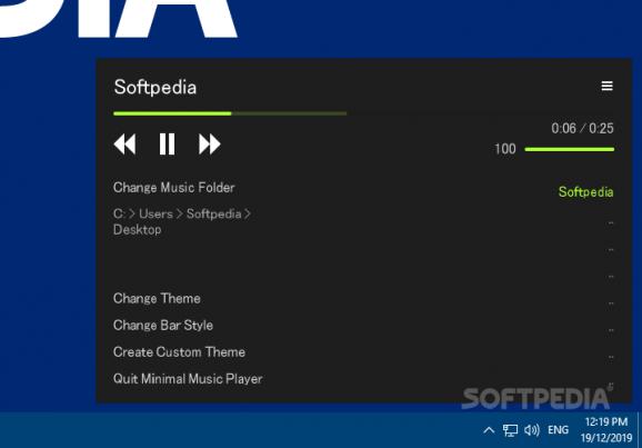 Minimal Music Player screenshot