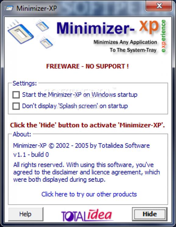 Minimizer-XP screenshot