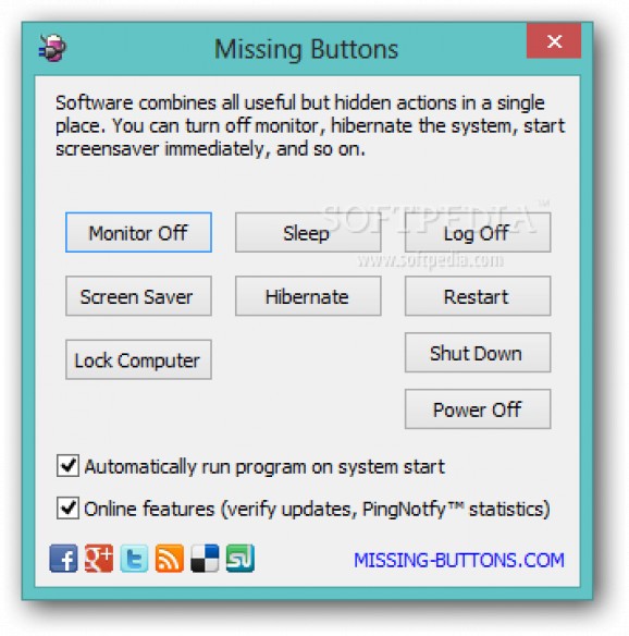 Missing Buttons screenshot