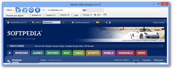 Mobile Web Browser for PC screenshot