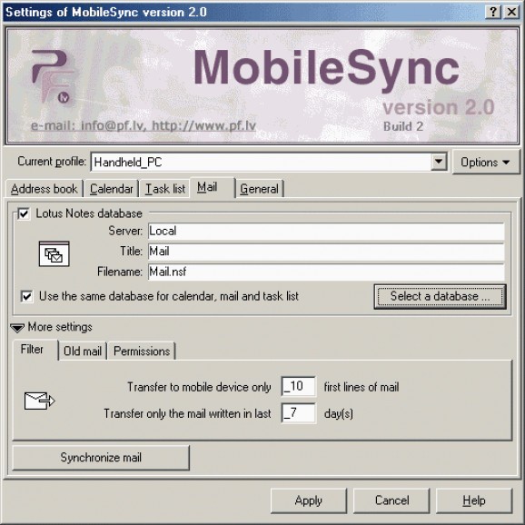 MobileSync screenshot