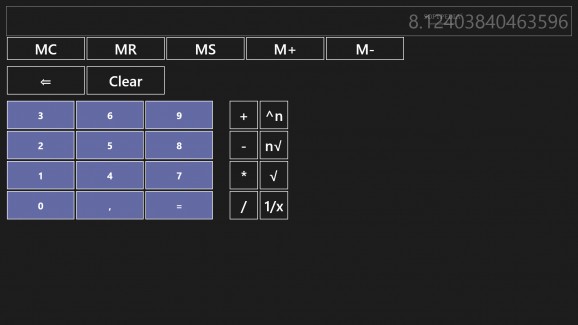 ModernUI Calculator screenshot