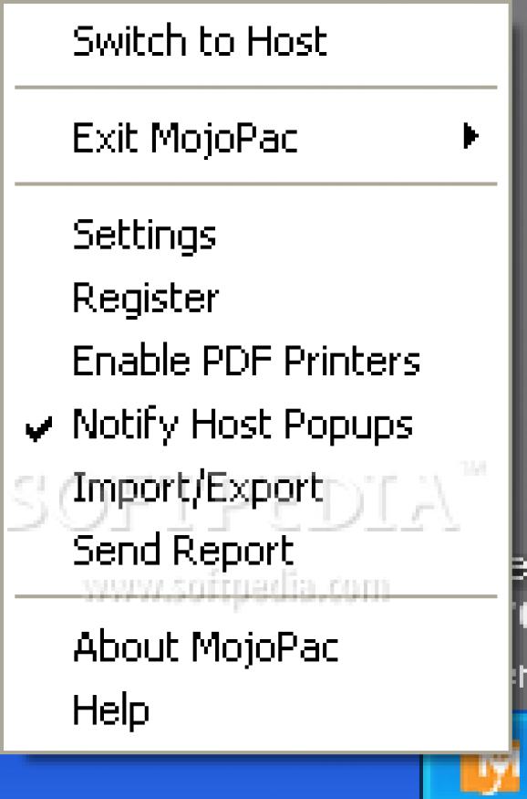 Mojopac screenshot