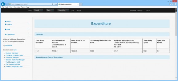 Money - Expenditure screenshot