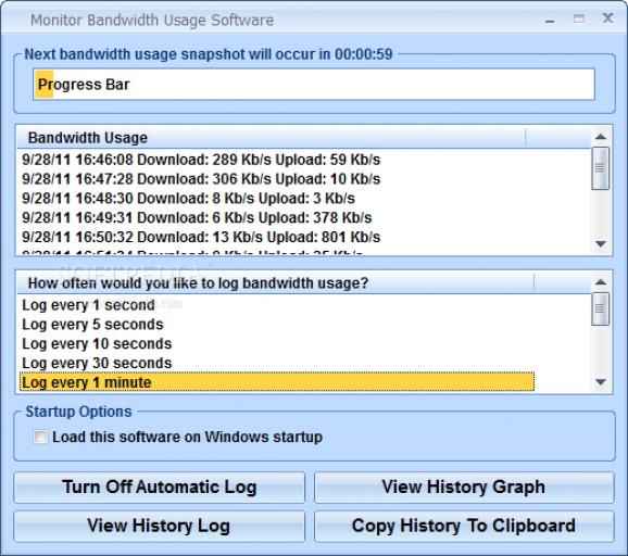 Monitor Bandwidth Usage Software screenshot