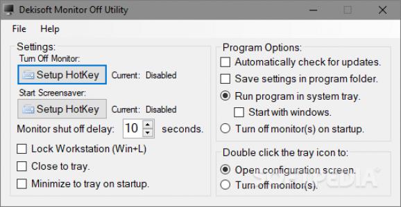 Monitor Off Utility screenshot