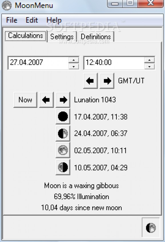 MoonMenu screenshot