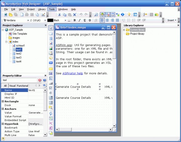 MoreMotion Web Designer screenshot